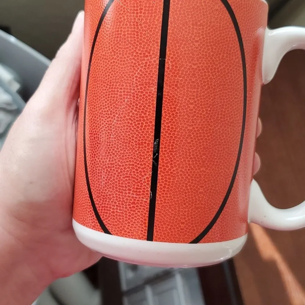 NBA Spalding Basketball Textured Orange Coffee Mug Official Game Ball